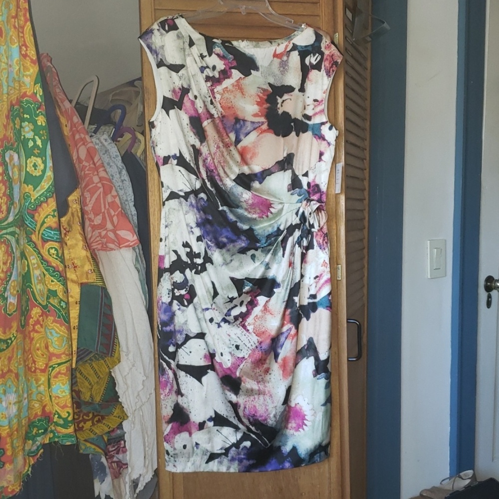 Suzi chin for maggy boutique  Silk dress 12NWT
